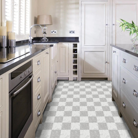 DIY Flooring for Kitchen, Dining Room, Bedrooms & Bathrooms, 12" x 12", Peel and Stick Floor Tile Black and White, (5pcs) DIY Flooring for Kitchen, Dining Room, Bedrooms & Bathrooms, 12" x 12", Peel and Stick Floor Tile Black and White, (5pcs)