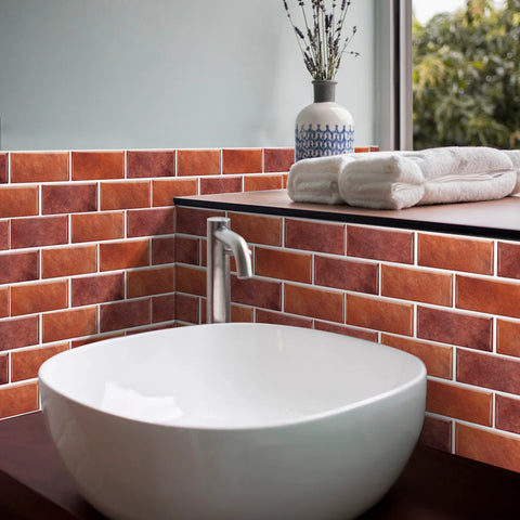 Reddish Brown Marble Textured Floor Stickers Rustic Warm Peel and Stick Reddish Brown Marble Textured Floor Stickers Rustic Warm Peel and Stick