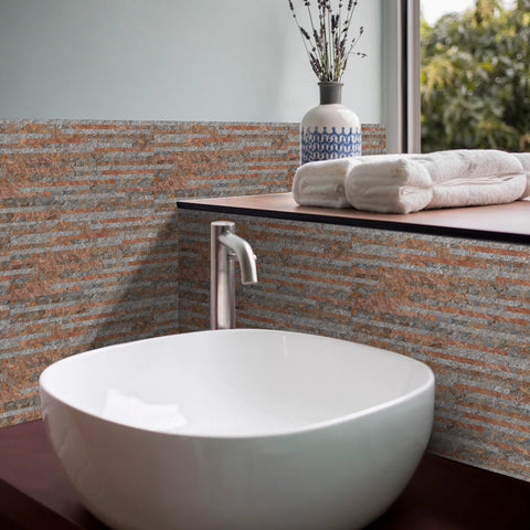 Dark Brown Annulus Marble Textured Floor Stickers Rustic Peel and Stick 6pcs Dark Brown Annulus Marble Textured Floor Stickers Rustic Peel and Stick 6pcs