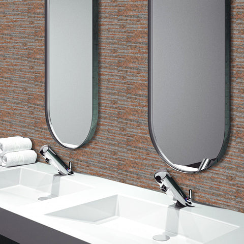 Dark Brown Annulus Marble Textured Floor Stickers Rustic Peel and Stick 6pcs Dark Brown Annulus Marble Textured Floor Stickers Rustic Peel and Stick 6pcs