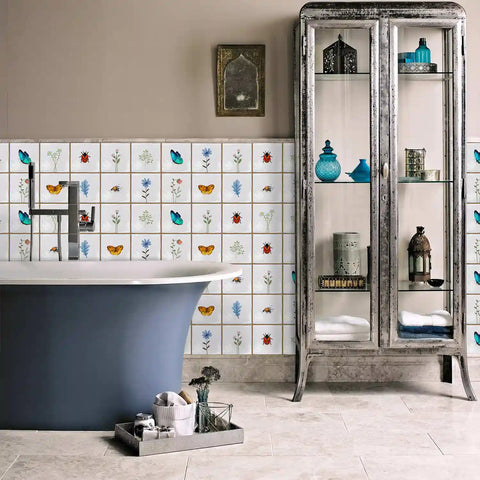 10 Pcs Provence Wall Stickers, Stick Wall Backsplash Decals Home Tiles, Waterproof Stickers for Kitchen, Living Room, Bathroom 10 Pcs Provence Wall Stickers, Stick Wall Backsplash Decals Home Tiles, Waterproof Stickers for Kitchen, Living Room, Bathroom