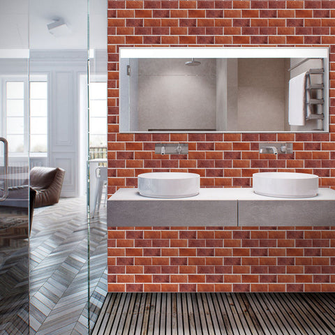 Reddish Brown Marble Textured Floor Stickers Rustic Warm Peel and Stick Reddish Brown Marble Textured Floor Stickers Rustic Warm Peel and Stick