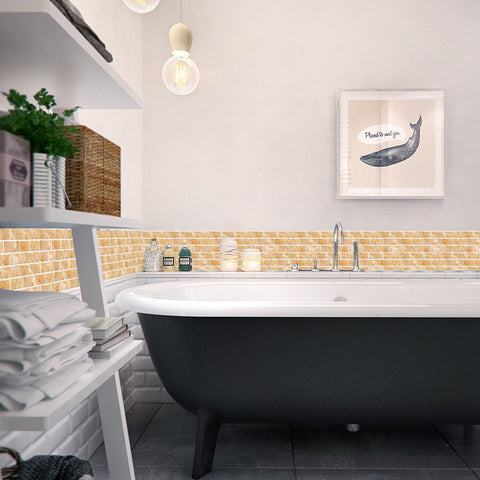 Light Yellow Marble Textured Floor Stickers Warm Peel and Stick 6pcs Light Yellow Marble Textured Floor Stickers Warm Peel and Stick 6pcs