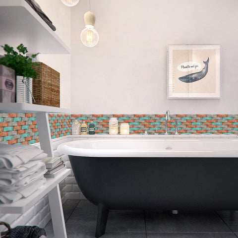 Green and Orange Marble Textured Floor Stickers Elegant Peel and Stick 6pcs Green and Orange Marble Textured Floor Stickers Elegant Peel and Stick 6pcs