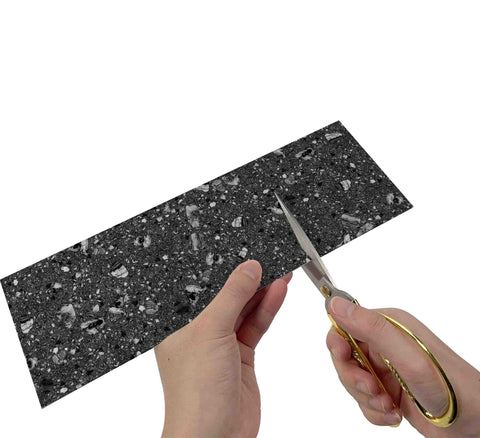 Midnight Black Terrazzo Peel and Stick Tile Stickers for Kitchen Backsplash and Bathroom Midnight Black Terrazzo Peel and Stick Tile Stickers for Kitchen Backsplash and Bathroom