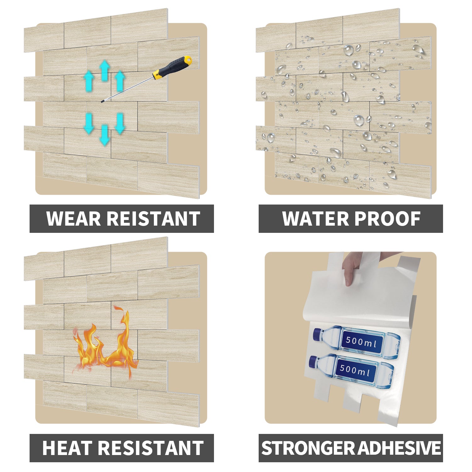 Waterproof Light Brown Rustic Wood Wallpaper Waterproof Light Brown Rustic Wood Wallpaper