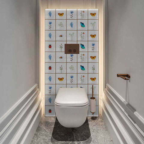 10 Pcs Provence Wall Stickers, Stick Wall Backsplash Decals Home Tiles, Waterproof Stickers for Kitchen, Living Room, Bathroom 10 Pcs Provence Wall Stickers, Stick Wall Backsplash Decals Home Tiles, Waterproof Stickers for Kitchen, Living Room, Bathroom