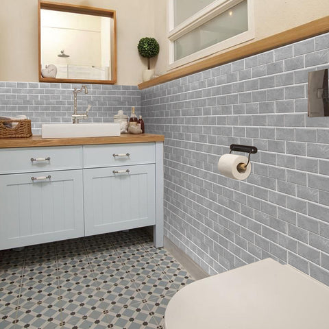 Light Grey Marble Textured Floor Stickers Warm Nature Peel and Stick 6pcs Light Grey Marble Textured Floor Stickers Warm Nature Peel and Stick 6pcs