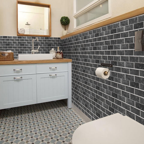 Grey Marble Textured Floor Stickers Warm Nature Peel and Stick 6pcs Grey Marble Textured Floor Stickers Warm Nature Peel and Stick 6pcs