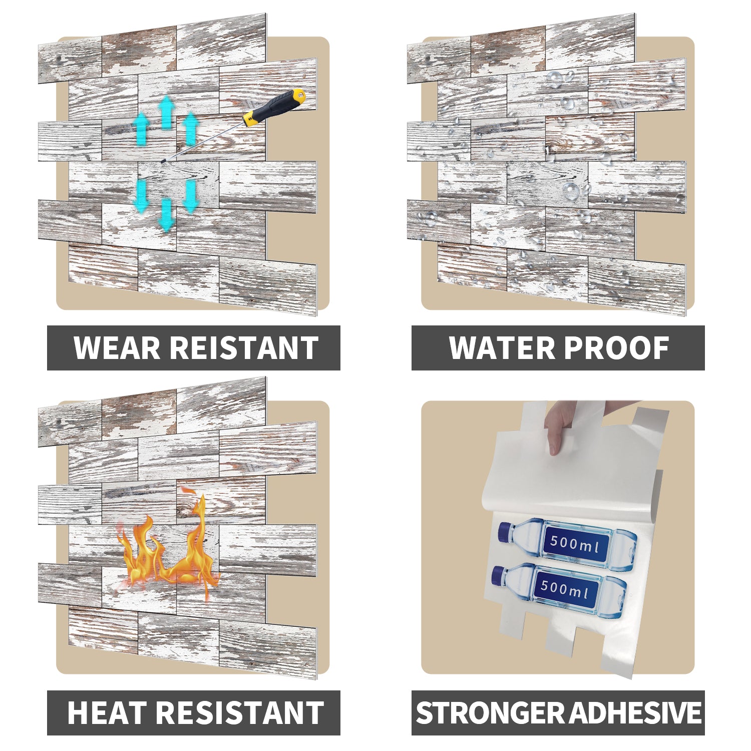 Self Adhesive Soft Gray and White White Wood Wallpaper Self Adhesive Soft Gray and White White Wood Wallpaper