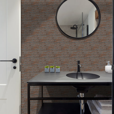 Dark Brown Annulus Marble Textured Floor Stickers Rustic Peel and Stick 6pcs Dark Brown Annulus Marble Textured Floor Stickers Rustic Peel and Stick 6pcs