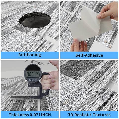 Real Wood TextureGray PET Foam Wallpaper Real Wood TextureGray PET Foam Wallpaper