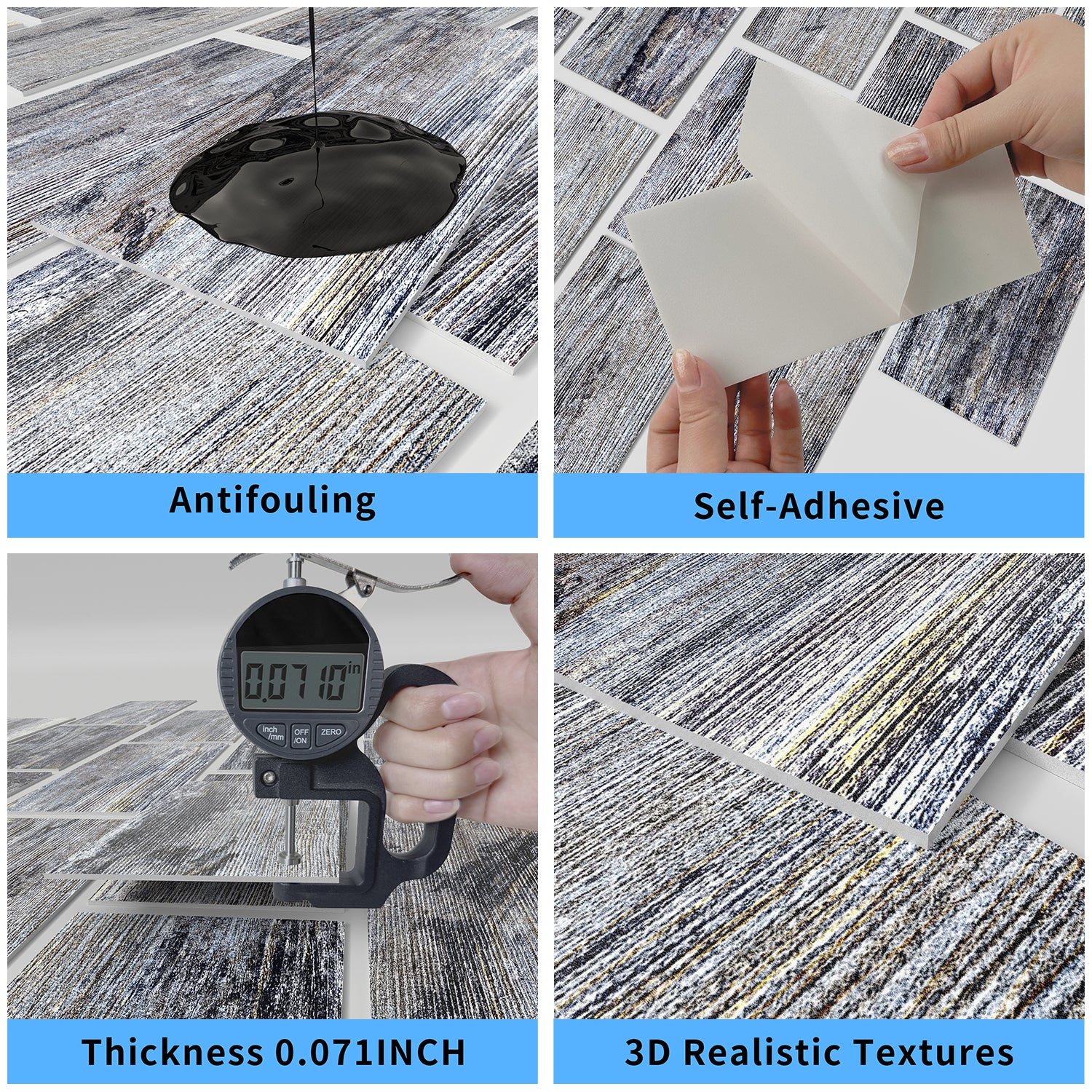 Thicken Frosted Stone Gray Rustic Wood Wallpaper Thicken Frosted Stone Gray Rustic Wood Wallpaper