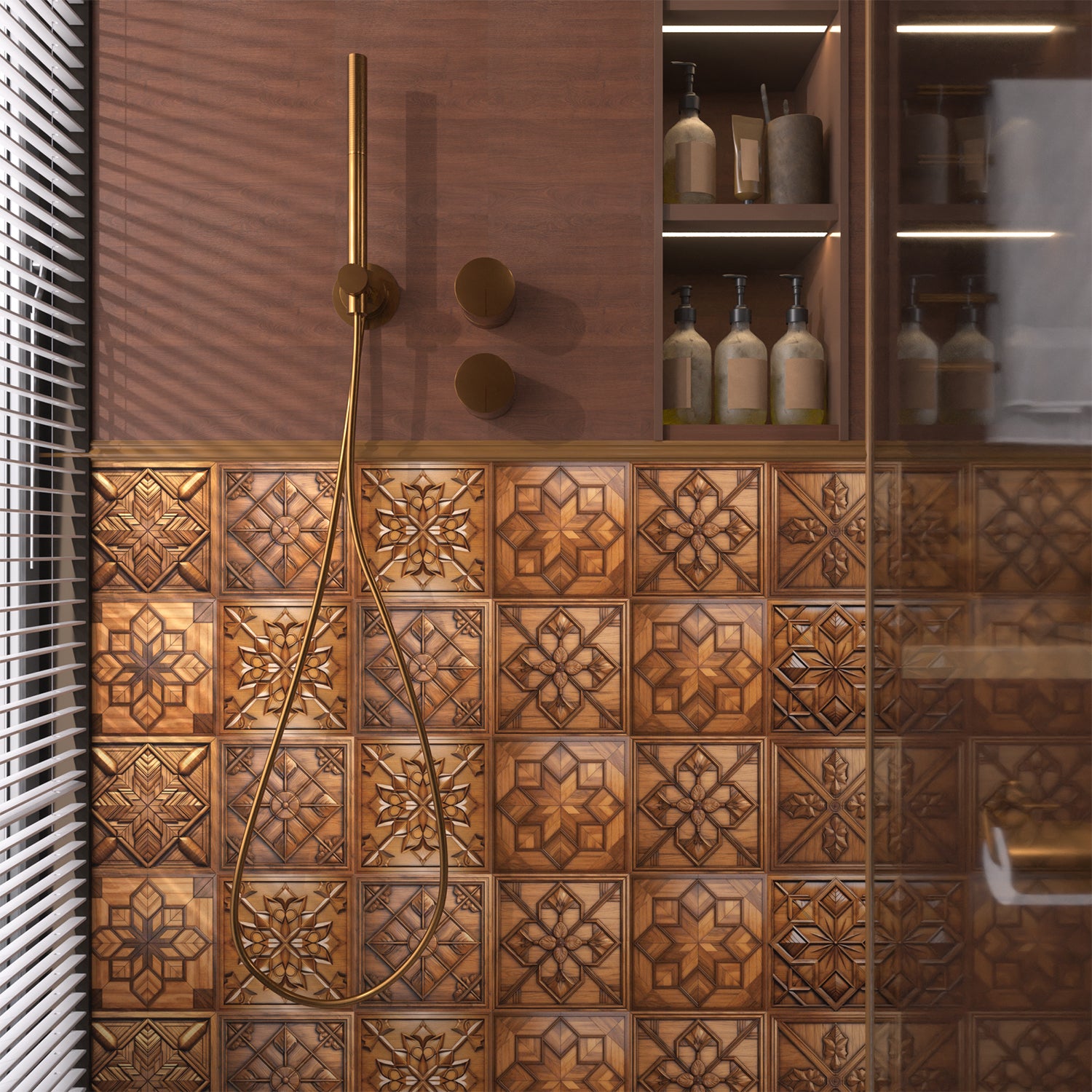 Warm Honey Oak 3d Wood Wallpaper for Bathroom Wall Warm Honey Oak 3d Wood Wallpaper for Bathroom Wall