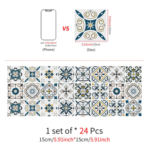 24Pcs Geometry Decorative Stickers 4x4 6x6 8x8 Inches, Peel and Stick Backsplash Tile Stickers, Wall Stickers Self Adhesive Removable Waterproof for Kitchen Backsplash,Staircase,Stick on Tiles 24Pcs Geometry Decorative Stickers 4x4 6x6 8x8 Inches, Peel and Stick Backsplash Tile Stickers, Wall Stickers Self Adhesive Removable Waterproof for Kitchen Backsplash,Staircase,Stick on Tiles