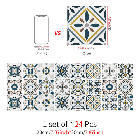 24Pcs Geometry Decorative Stickers 4x4 6x6 8x8 Inches, Peel and Stick Backsplash Tile Stickers, Wall Stickers Self Adhesive Removable Waterproof for Kitchen Backsplash,Staircase,Stick on Tiles 24Pcs Geometry Decorative Stickers 4x4 6x6 8x8 Inches, Peel and Stick Backsplash Tile Stickers, Wall Stickers Self Adhesive Removable Waterproof for Kitchen Backsplash,Staircase,Stick on Tiles