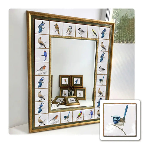 Decorative Bird and Flower Wall Decals - Provence Style Peel and Stick Tile Stickers, Waterproof and Removable, Unique Wall Decals for Kitchen  Bathroom Office, Indoor Decorative Bird and Flower Wall Decals - Provence Style Peel and Stick Tile Stickers, Waterproof and Removable, Unique Wall Decals for Kitchen  Bathroom Office, Indoor