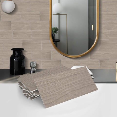 DIY Self-Adhesive Wood Grain Tile Stickers for Bathroom and Kitchen, Waterproof and Easy to Apply for Home Decoration DIY Self-Adhesive Wood Grain Tile Stickers for Bathroom and Kitchen, Waterproof and Easy to Apply for Home Decoration