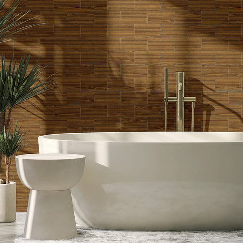 Classic Teak Wood Wallpaper Peel and Stick for Bathroom Classic Teak Wood Wallpaper Peel and Stick for Bathroom