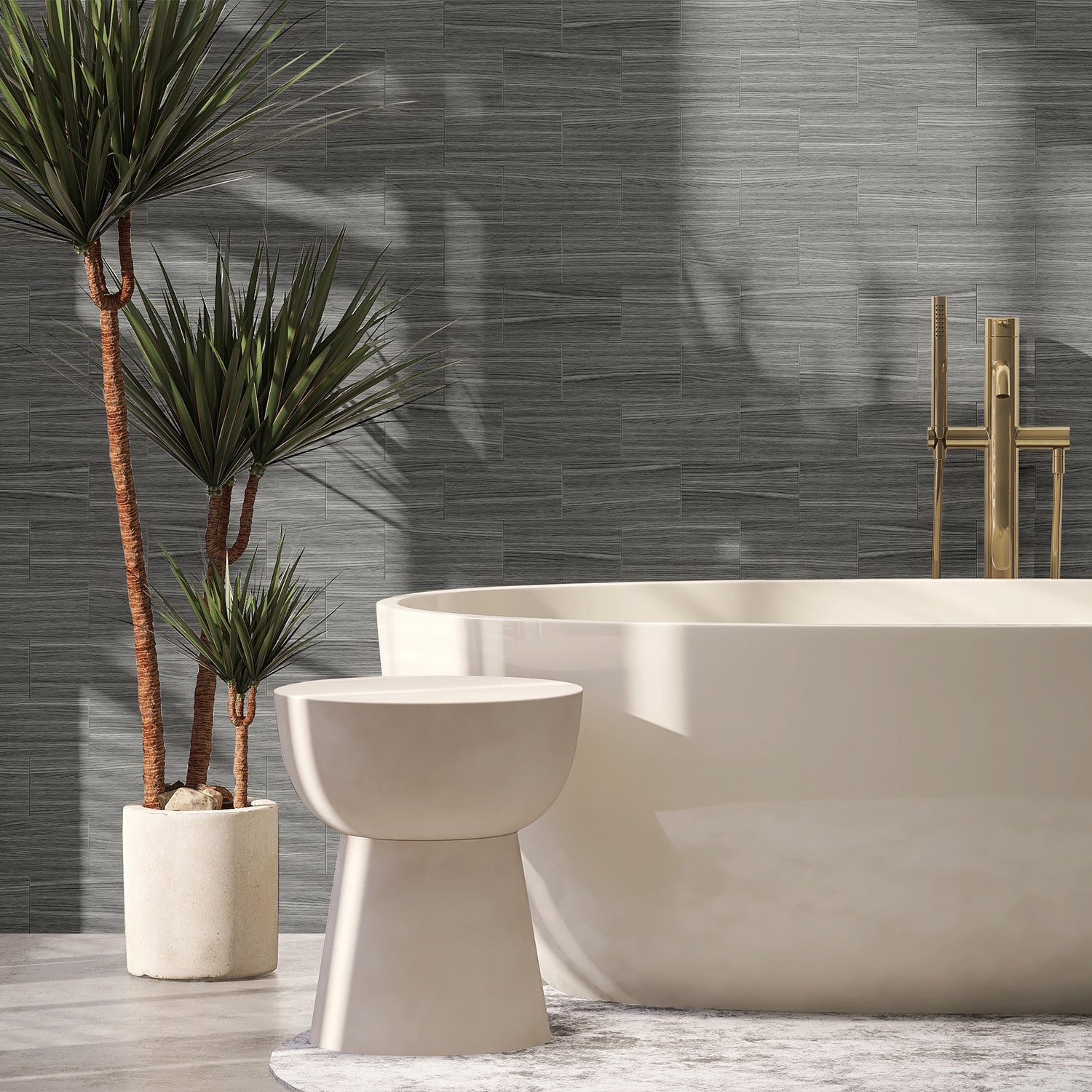 Waterproof PVC Grey Composite Wood Wallpaper Waterproof PVC Grey Composite Wood Wallpaper