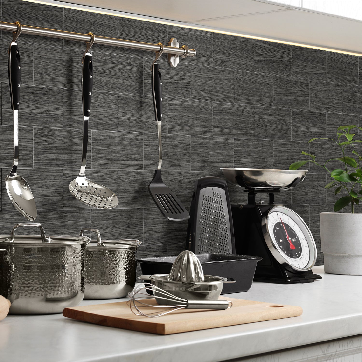 Grey Composite Wood Wallpaper for Kitchen Remodeling Grey Composite Wood Wallpaper for Kitchen Remodeling