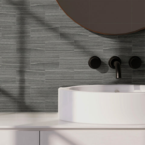 Grey Composite Wood Wallpaper for Bathroom Grey Composite Wood Wallpaper for Bathroom