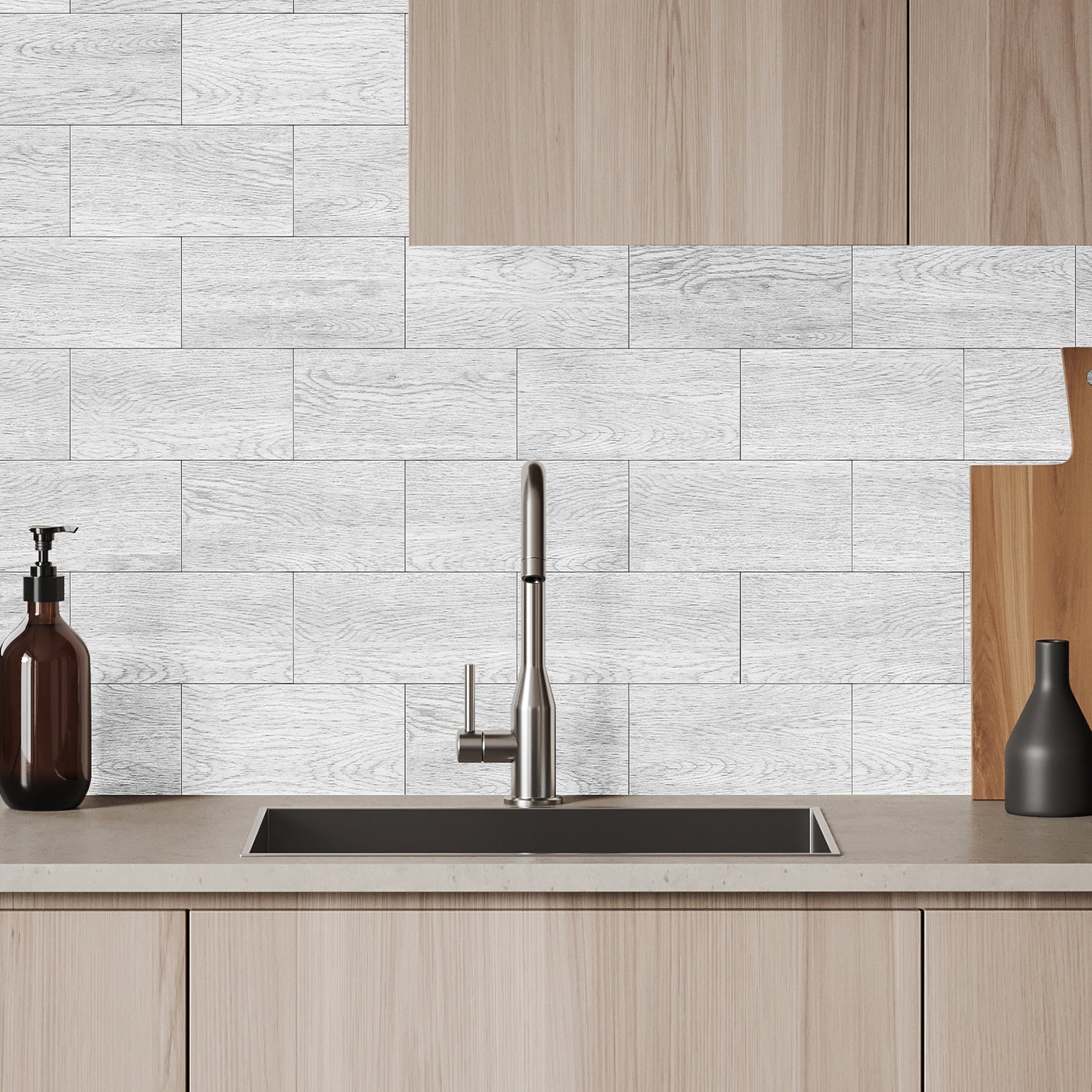 Durable Light Grey Wood Grain Wallpaper for Bathroom Durable Light Grey Wood Grain Wallpaper for Bathroom