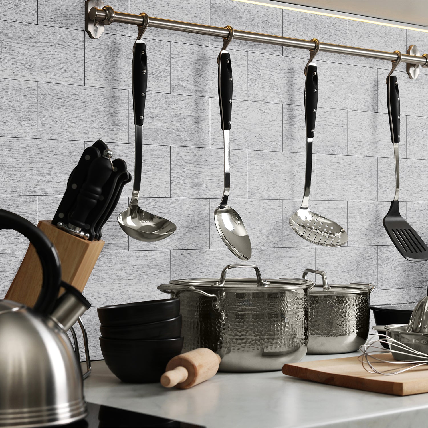 Durable Light Grey Wood Grain Wallpaper for Home Design Durable Light Grey Wood Grain Wallpaper for Home Design