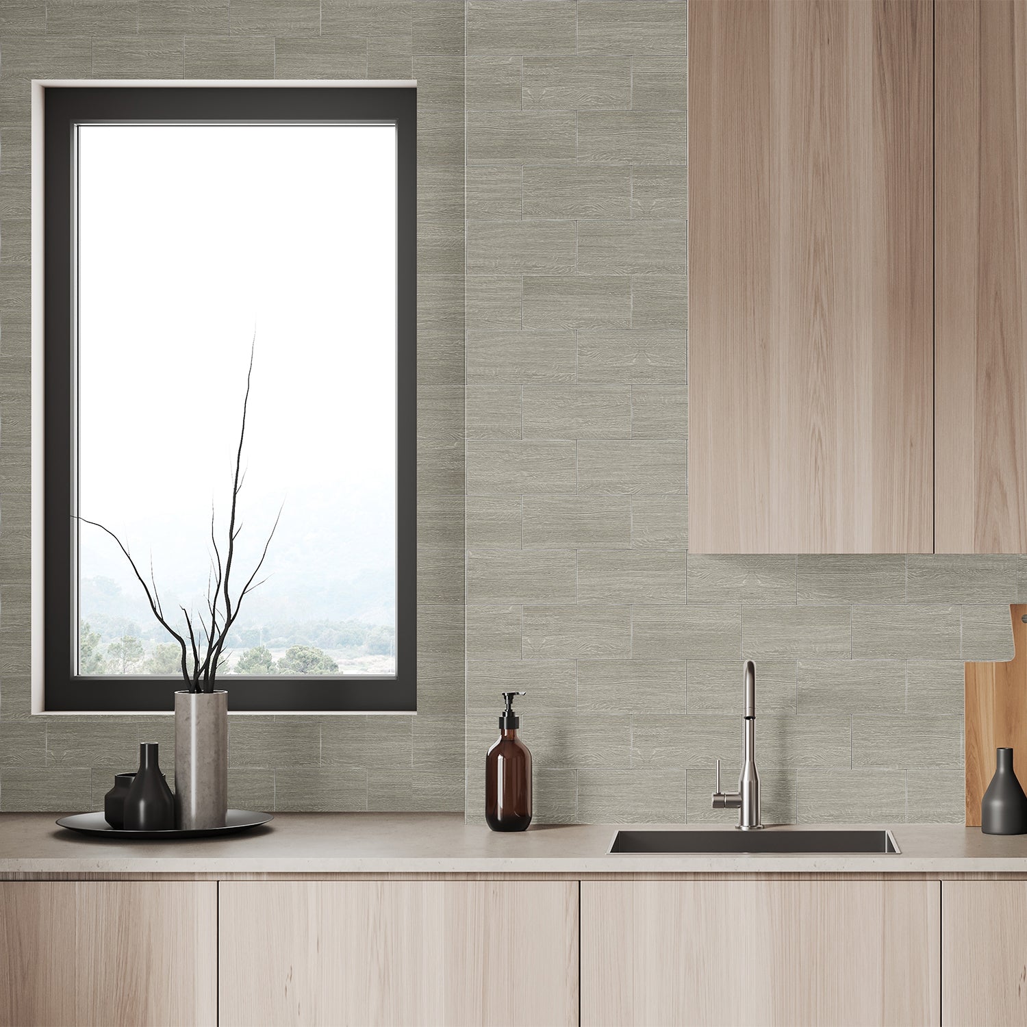 Natural Light Grey Wood Like Wallpaper for Interior Decoration Natural Light Grey Wood Like Wallpaper for Interior Decoration