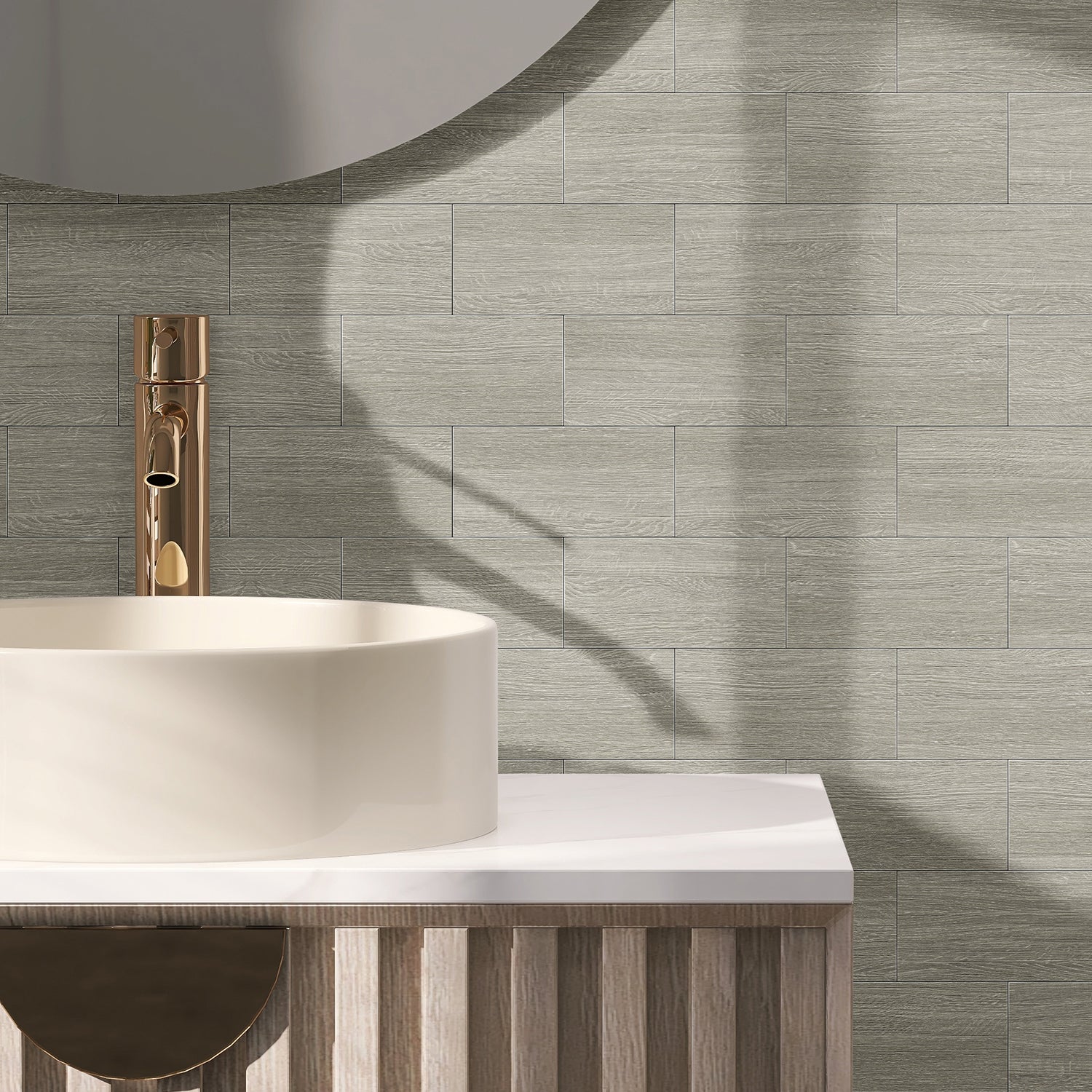 Natural Light Grey Wood Like Wallpaper for Bathroom Natural Light Grey Wood Like Wallpaper for Bathroom