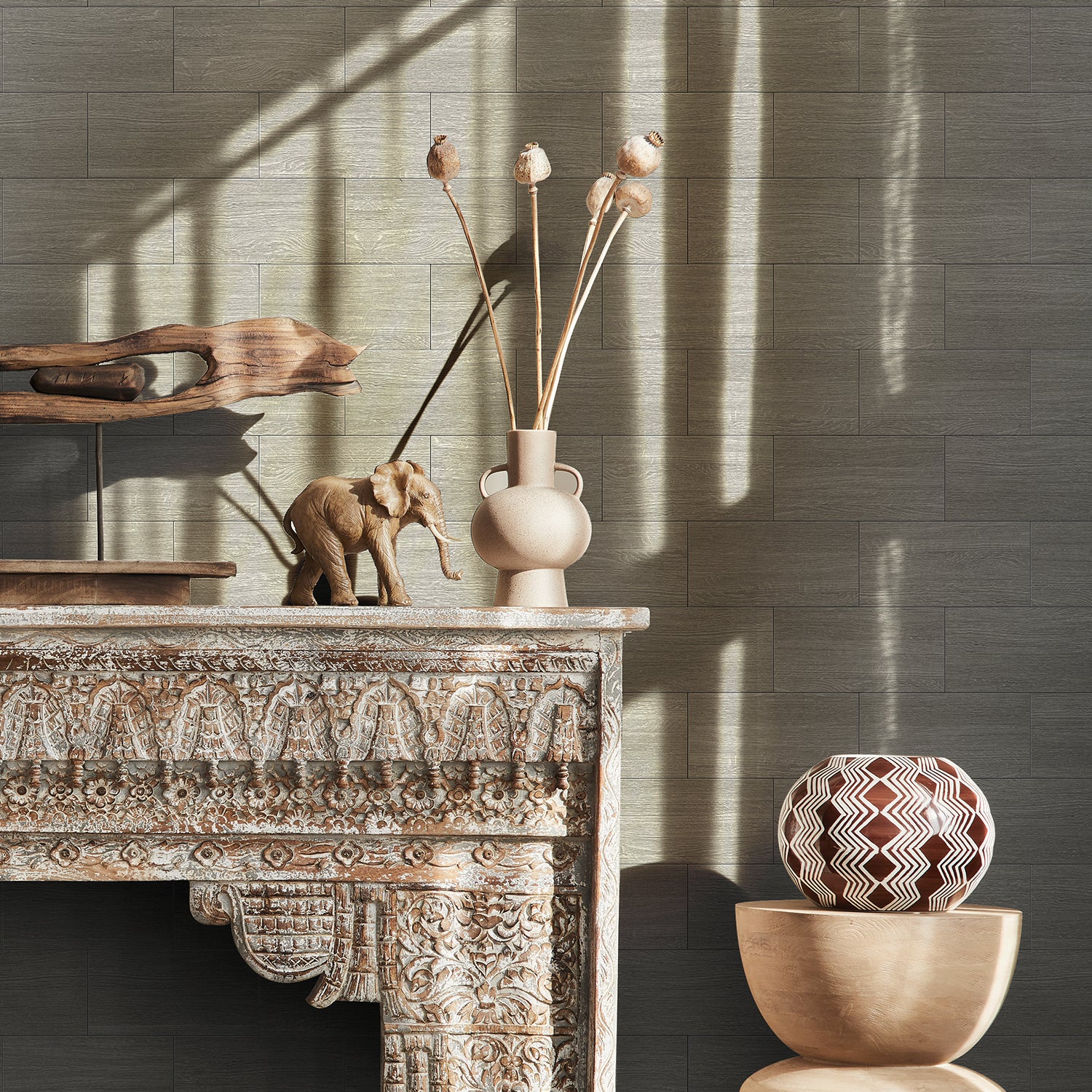 Natural Light Grey Wood Like Wallpaper for Wall Decoration Natural Light Grey Wood Like Wallpaper for Wall Decoration