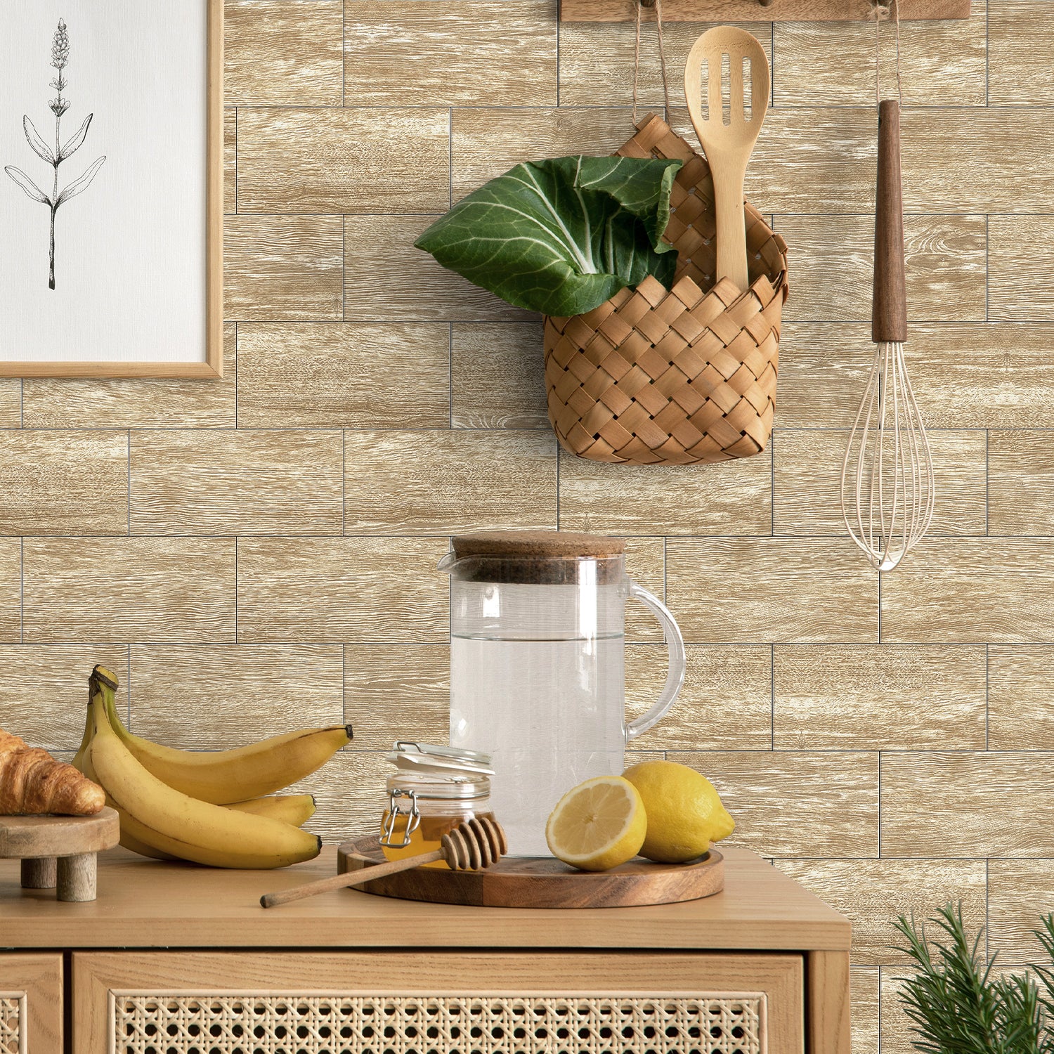 Soft Beige Wallpaper Wood Design for Kitchen Remodeling Soft Beige Wallpaper Wood Design for Kitchen Remodeling