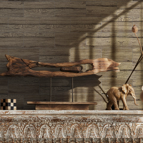 Tea Brown Realistic  Textured Wood Wallpaper for Home Design Tea Brown Realistic  Textured Wood Wallpaper for Home Design