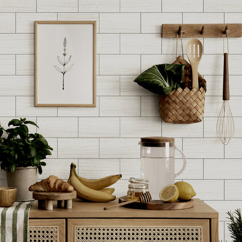 White Dove Faux Wooden Slats Vinyl Peel and Stick Wallpaper for Bathroom White Dove Faux Wooden Slats Vinyl Peel and Stick Wallpaper for Bathroom