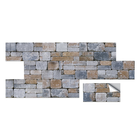 Grey and Brown Splicing Marble Texture Floor Stickers Peel and Stick Countryside Grey and Brown Splicing Marble Texture Floor Stickers Peel and Stick Countryside