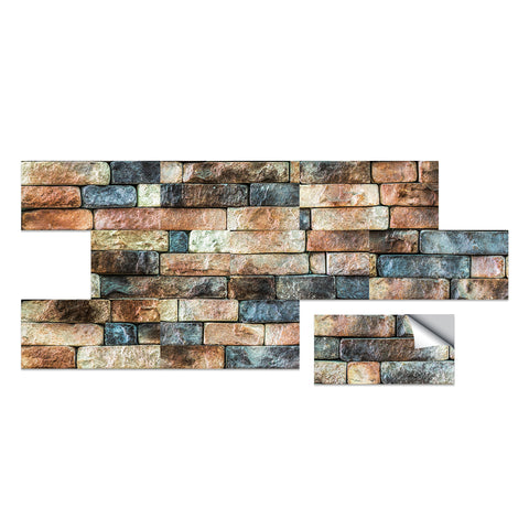 Blue Orange Splicing Marble Texture Floor Stickers Peel and Stick Countryside Blue Orange Splicing Marble Texture Floor Stickers Peel and Stick Countryside