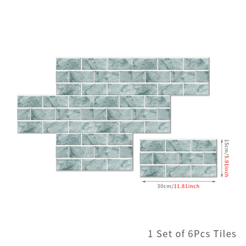 Lake Blue Marble Textured Floor Stickers Fresh Peel and Stick 6pcs Lake Blue Marble Textured Floor Stickers Fresh Peel and Stick 6pcs