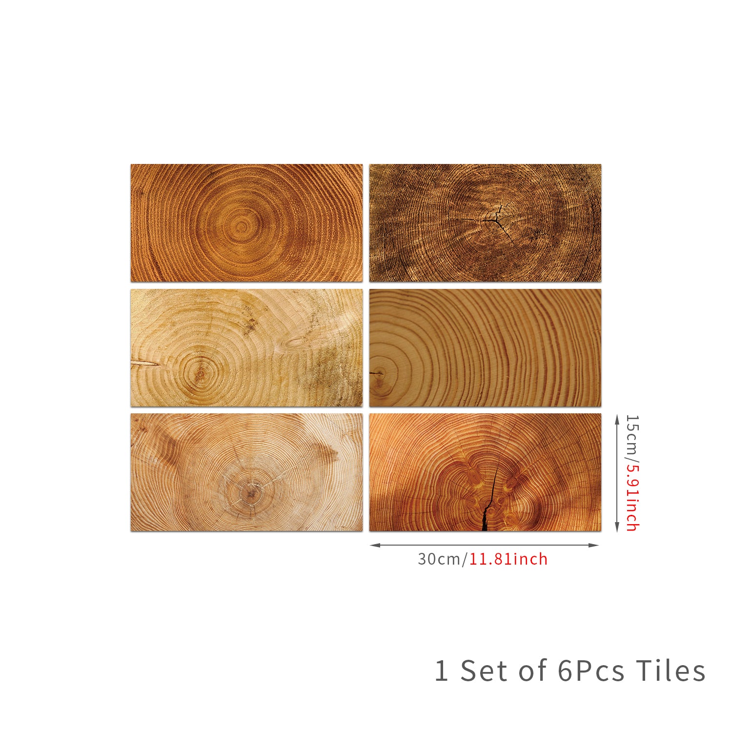 Rustic Tree Ring Wood Grain PVC Orange Wood Texture Wallpaper Size-6"×12" 15cm×30cm Rustic Tree Ring Wood Grain PVC Orange Wood Texture Wallpaper Size-6"×12" 15cm×30cm