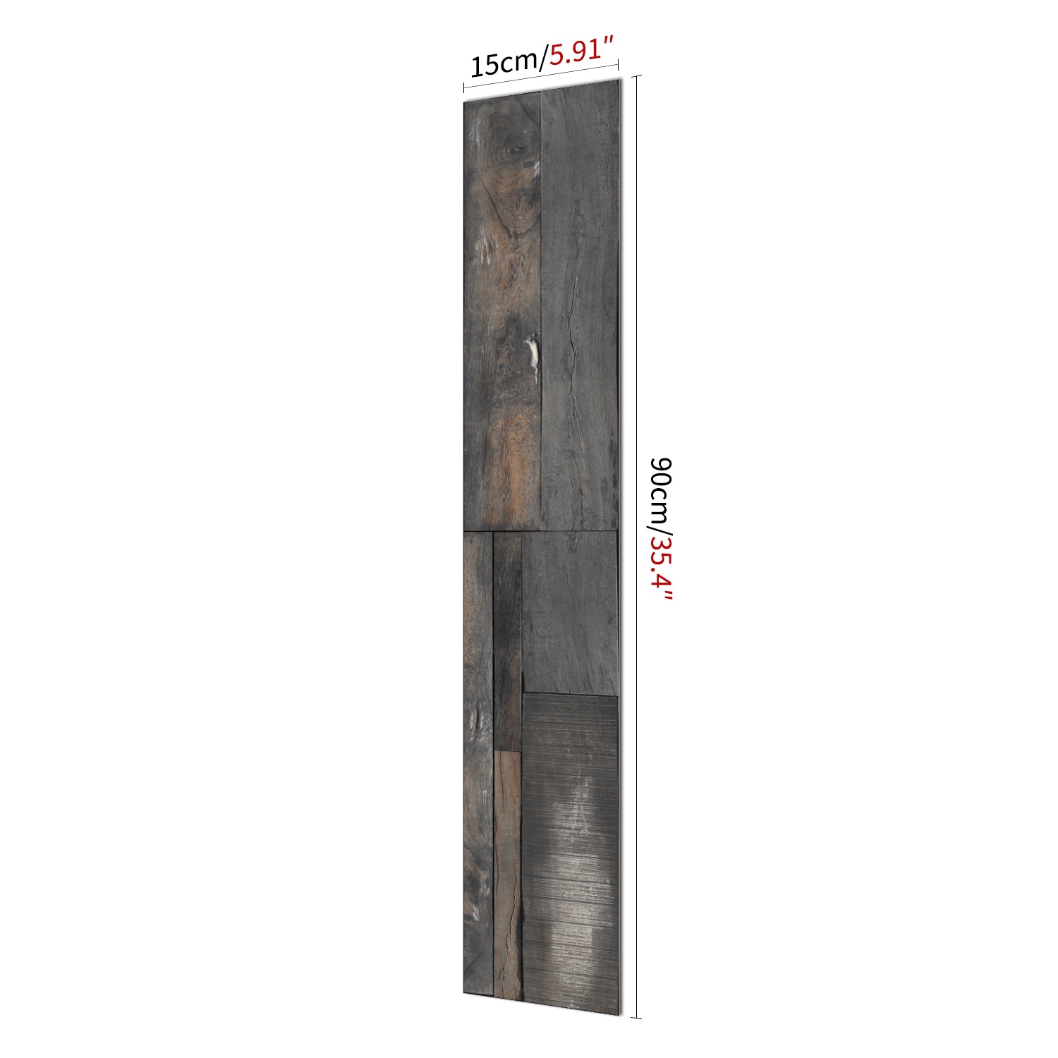 Industrial Gray and Brown Wood Effect Wallpaper Size-6"×35" 15cm×90cm Industrial Gray and Brown Wood Effect Wallpaper Size-6"×35" 15cm×90cm