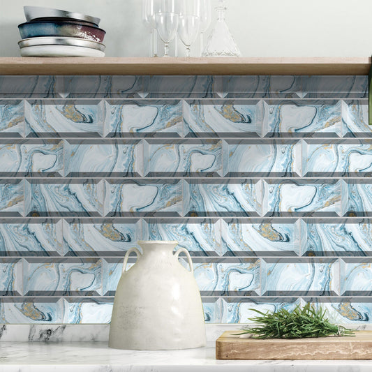 Light Blue Stone Wallpaper: Add Vibrancy to Kitchen