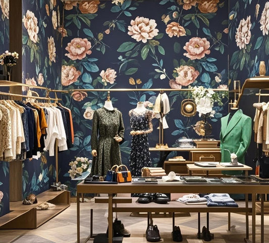 Dark Floral Wallpaper: A Visual Allure in Retail