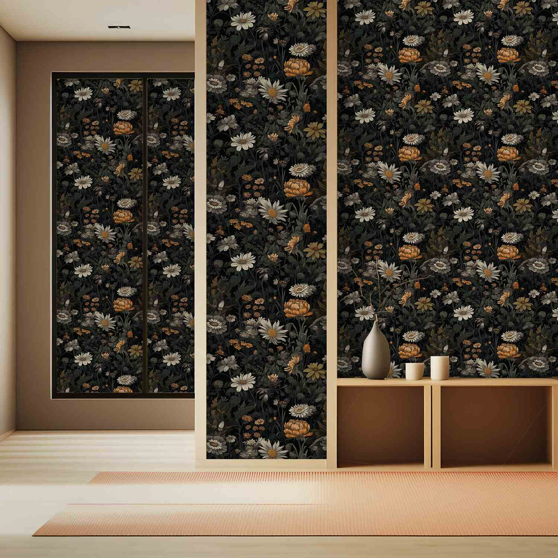 2025 Top Fall/Winter Home Update: Dark Floral Wallpaper