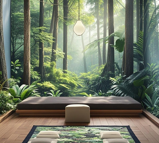 How Jungle Wallpapers Can Create an Atmosphere of Peace and Relaxation in a Meditation Room