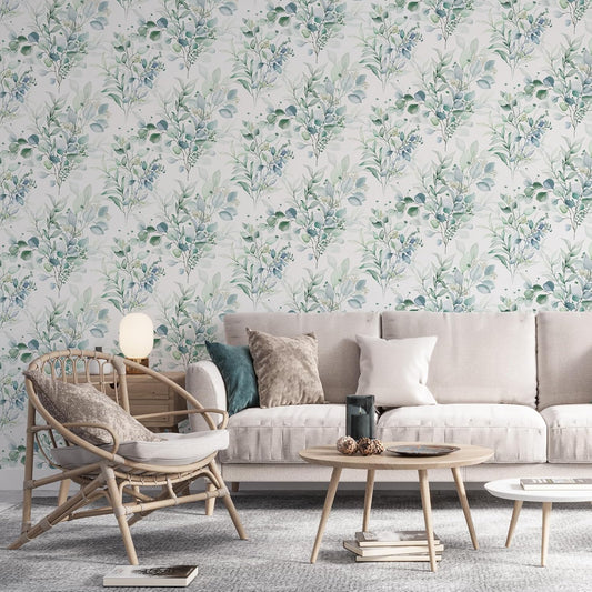 2025 Best Cozy Living Room Ideas with Green Wallpaper