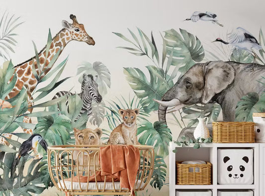 How to Use Jungle Animal Wallpaper in Children's Space to Add Fun and Educational Significance