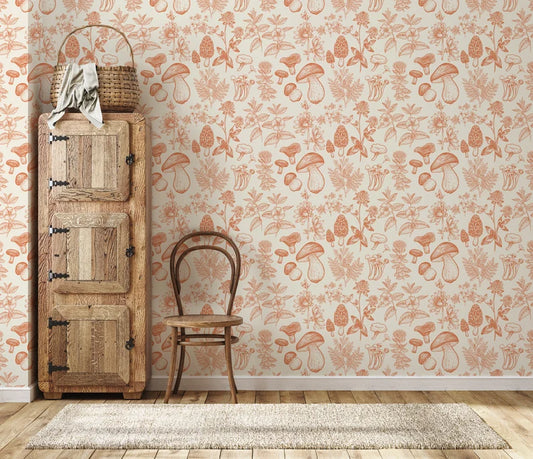 Embrace the Warm Vibes of Autumn and Winter: Add Seasonal Charm to Your Home with Mushroom Wallpaper