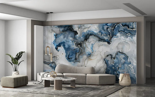 Blue Stone Wallpaper: a Creative Choice for Your Home Space