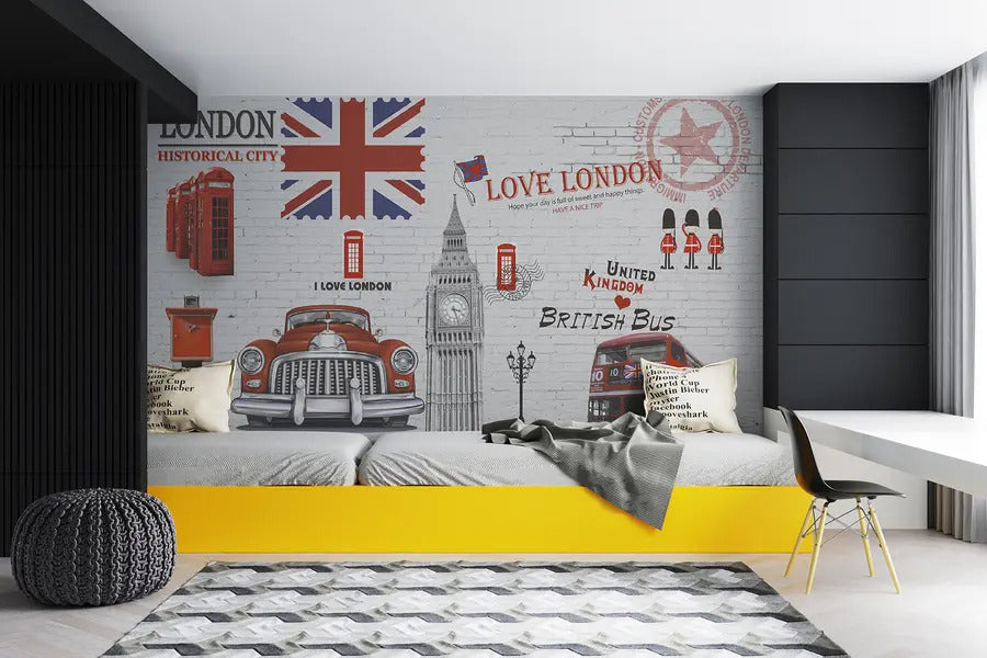 Wallpaper for teenage boys' rooms: personalized design and trend