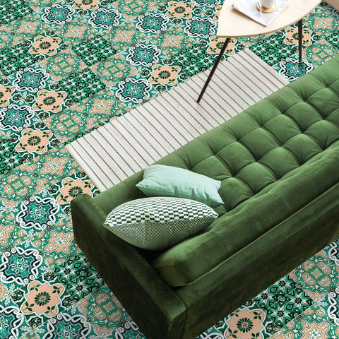 Fresh Green Charm: The Natural Style of Tile Stickers