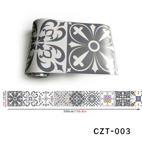 Elegant gray rhyme - European pattern ceramic tile stickers